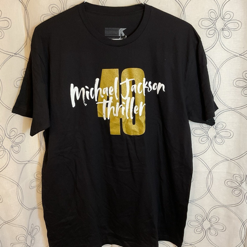 michael jackson thriller 40 Short Sleeve T-shirt Size XXL Black